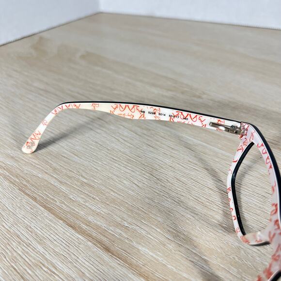 Ray-Ban RB5228 5014 Eyeglasses Black White and Red 50-17-140 Frames Only main image 8